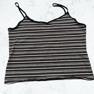 Xhilaration Black and White Striped Camisole